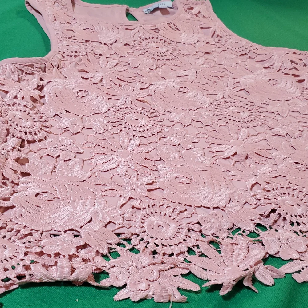 Iris size medium pink embroidered tank top - Picture 3 of 12